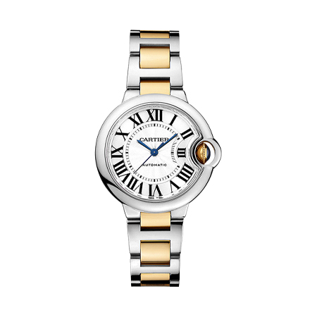 womens silver and gold cartier watch